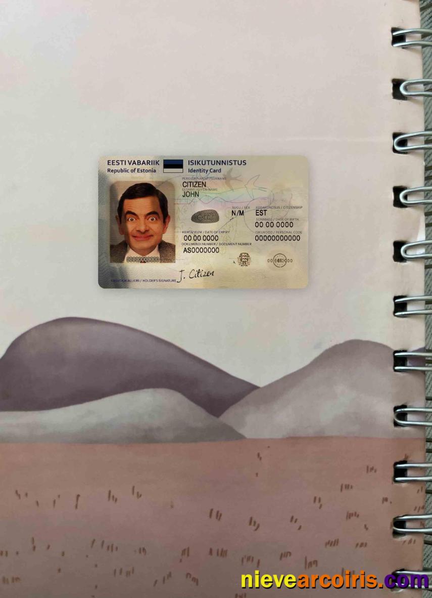 Estonia ID template 2018 – present photolook
